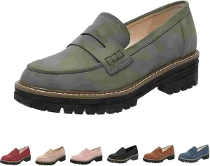 Orthoture Orthopedic Platform Loafers, Orthoture Womens Shoes Loafer, Lug Sole Loafers, Slip On Comfort Casual Fashion