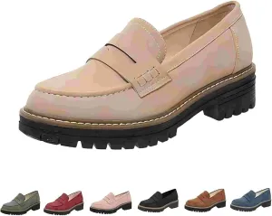 Orthoture Orthopedic Platform Loafers, Orthoture Womens Shoes Loafer, Lug Sole Loafers, Slip On Comfort Casual Fashion