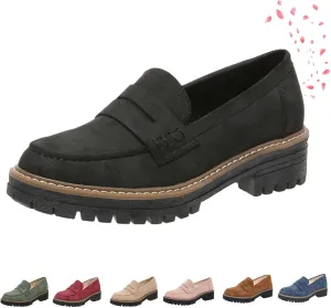 Orthoture Orthopedic Platform Loafers Orthoture Womens Shoes Round Toe Slip On Comfort Casual Fashion Lug Sole