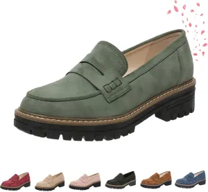 Orthoture Orthopedic Platform Loafers Orthoture Womens Shoes Round Toe Slip On Comfort Casual Fashion Lug Sole