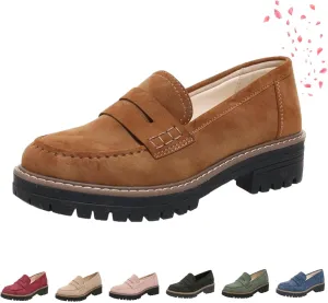 Orthoture Orthopedic Platform Loafers Orthoture Womens Shoes Round Toe Slip On Comfort Casual Fashion Lug Sole