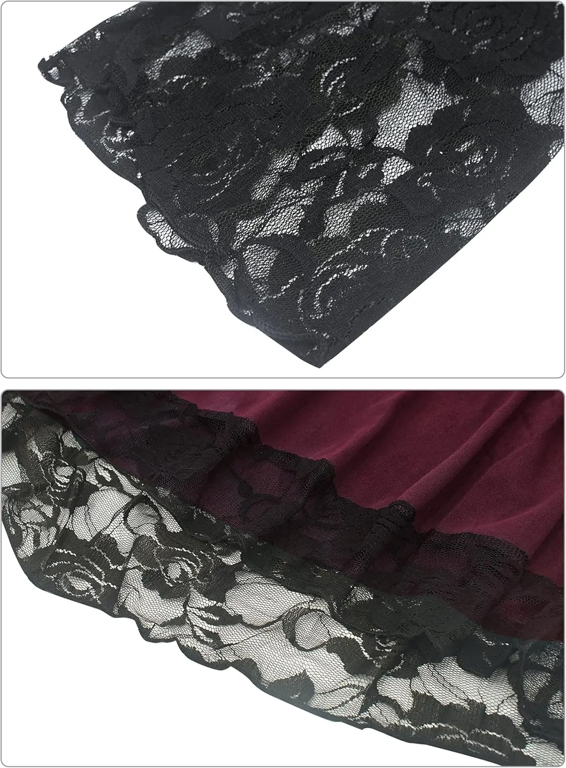 Panegy Womens Gothic Steampunk Dress Lace Off Shoulder Renaissance Dress Party Cosplay