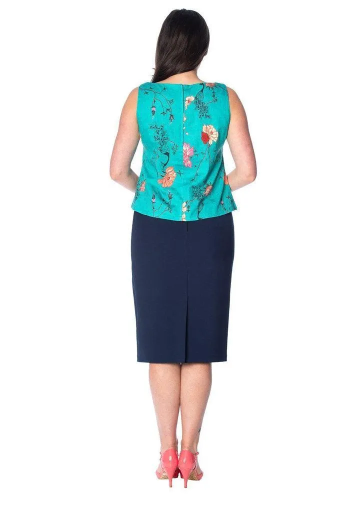 Peacock Baroque Top