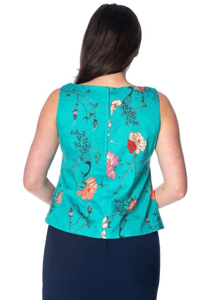 Peacock Baroque Top