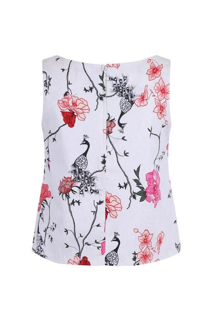 Peacock Baroque Top