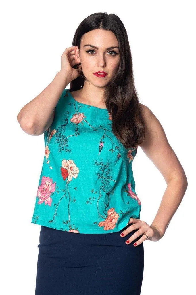Peacock Baroque Top