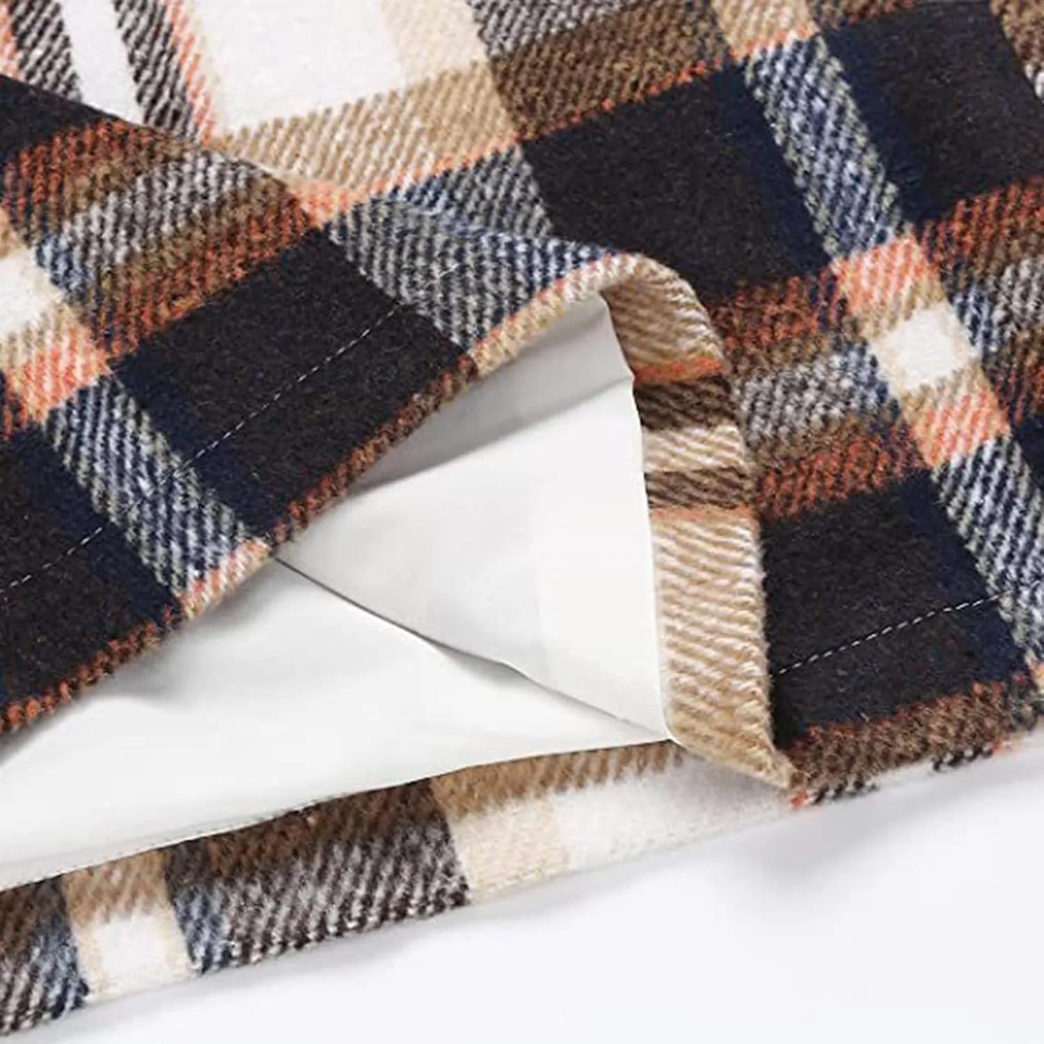 Pencil Skirt for Women Plaid Casual High Waisted Bodycon Mini Skirt Vintage Wool Tweed Plaid Mini Skirt