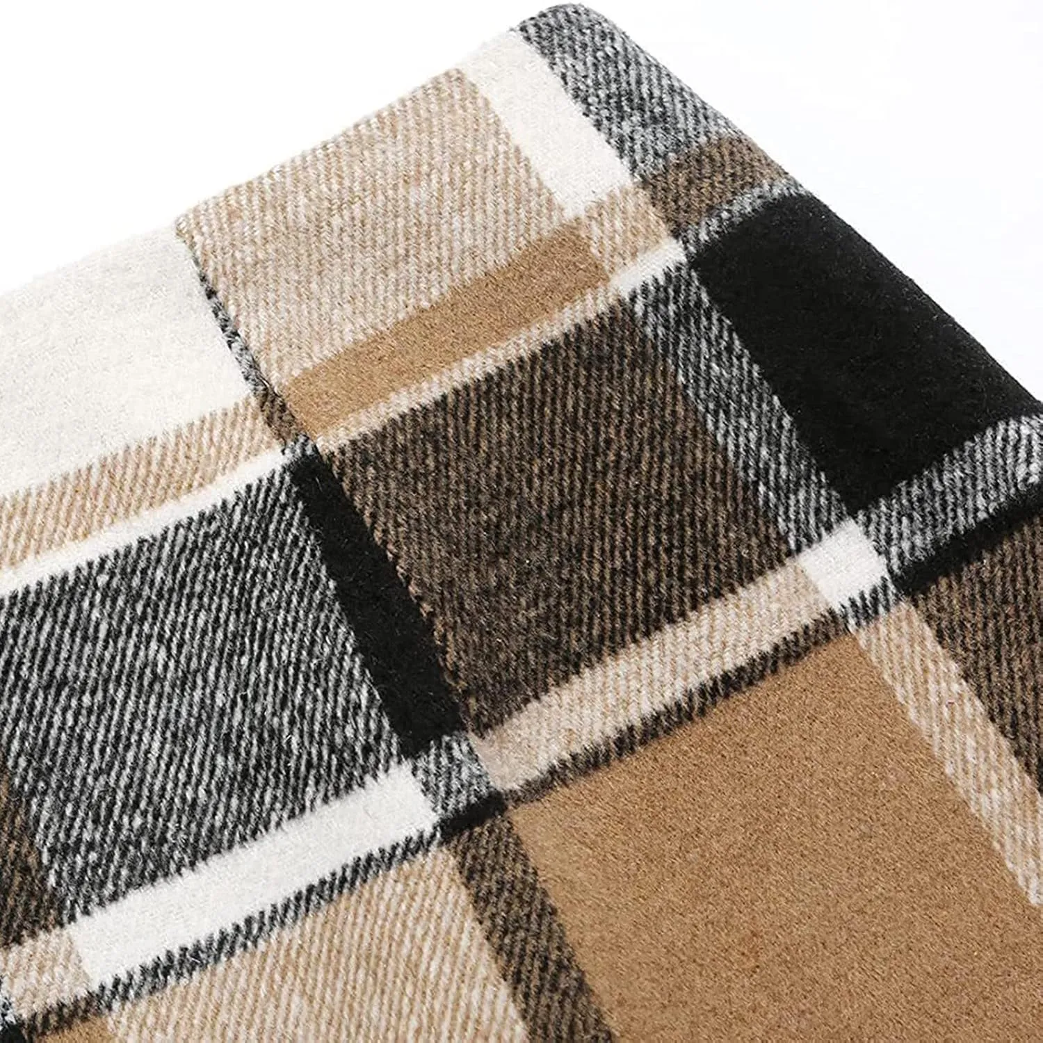 Pencil Skirt for Women Plaid Casual High Waisted Bodycon Mini Skirt Vintage Wool Tweed Plaid Mini Skirt