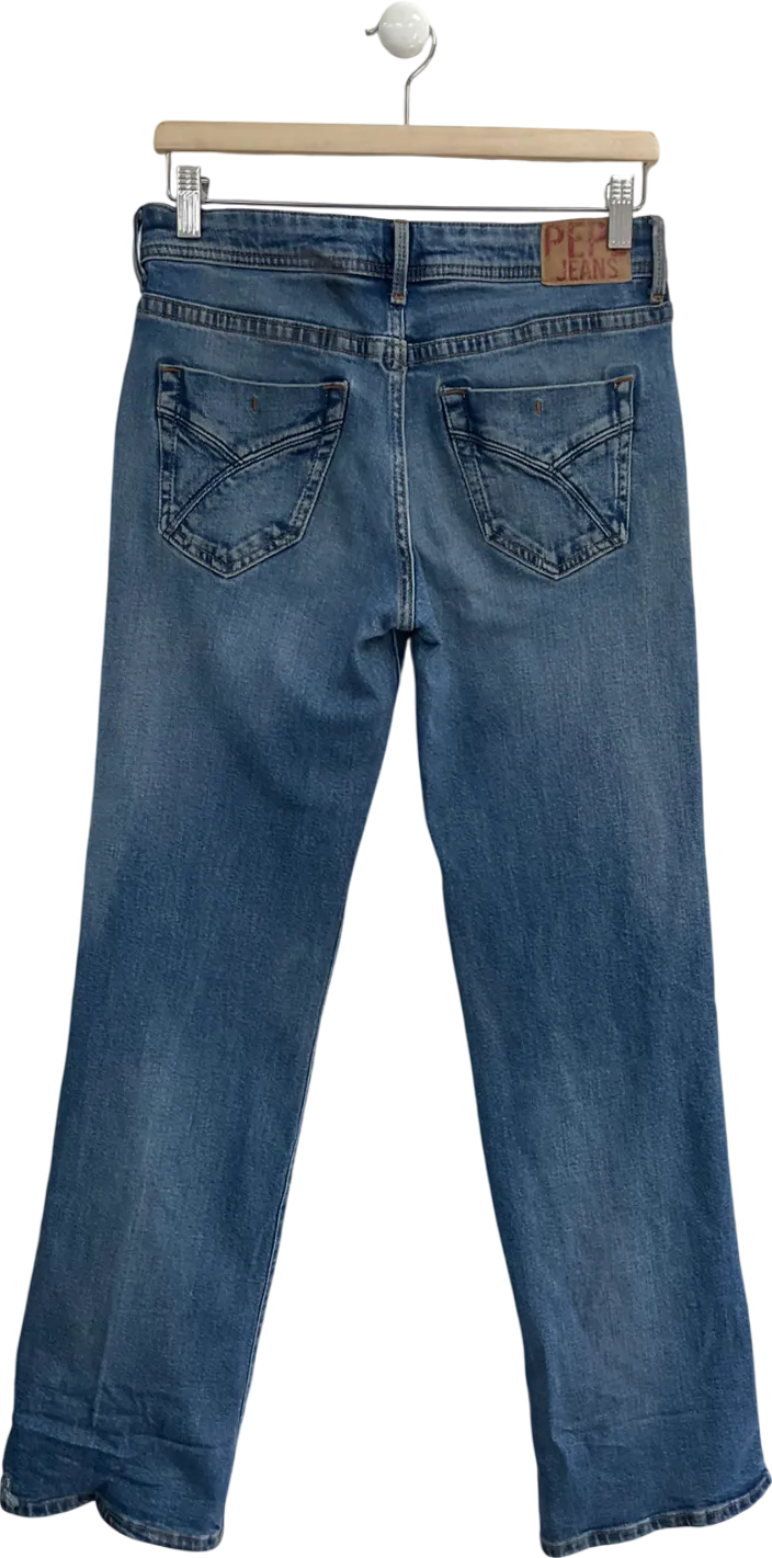 Pepe Jeans Blue Olympia Relaxed Mid Waist Jeans W27