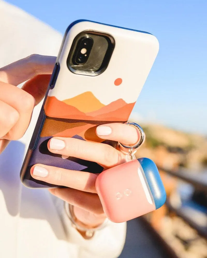 Pink & Navy Blue | Colorblock AirPods Case