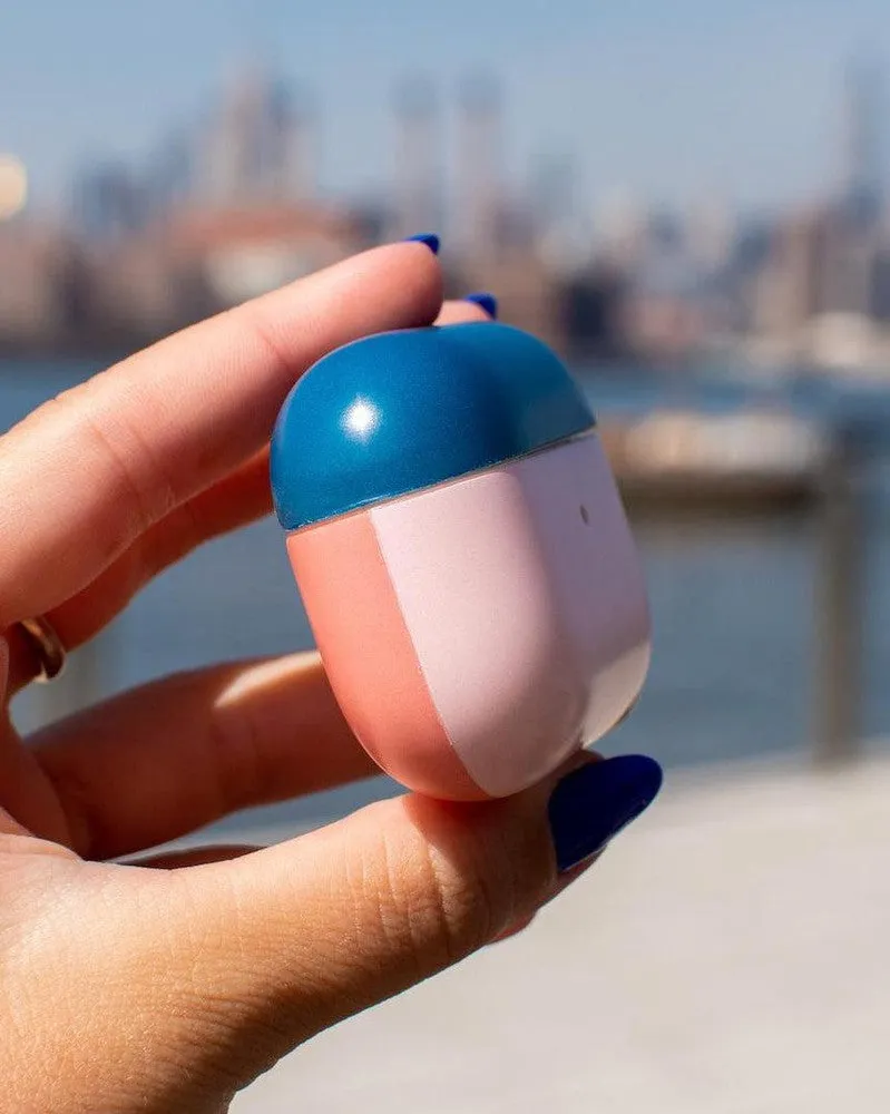 Pink & Navy Blue | Colorblock AirPods Case