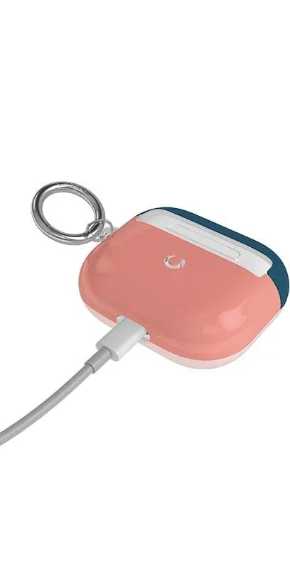 Pink & Navy Blue | Colorblock AirPods Case