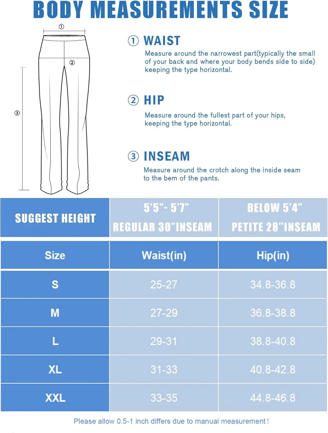 PINSPARK Womens Mini Flare Yoga Pants High Waisted Bootcut Leggings Athletic Bootleg Pants with Back Pockets