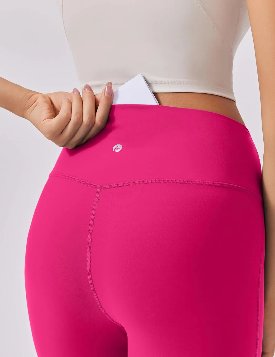 PINSPARK Womens Mini Flare Yoga Pants High Waisted Bootcut Leggings Athletic Bootleg Pants with Back Pockets