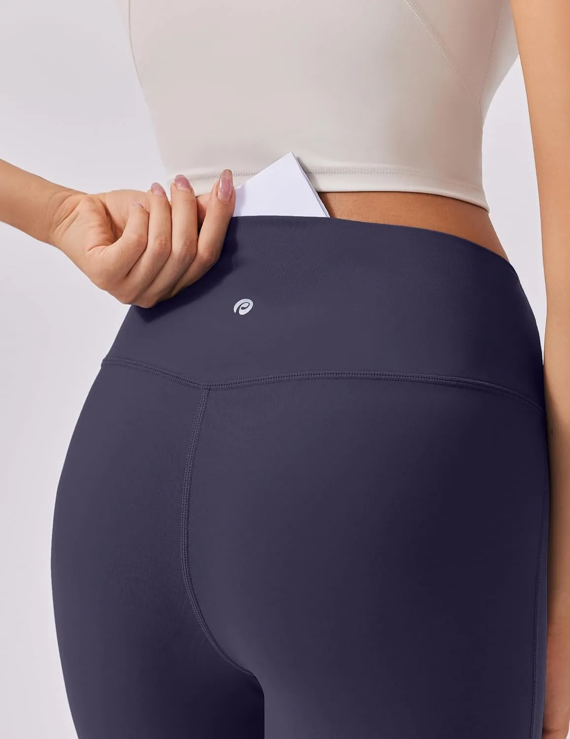 PINSPARK Womens Mini Flare Yoga Pants High Waisted Bootcut Leggings Athletic Bootleg Pants with Back Pockets