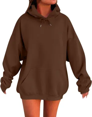 Plus Size Hoodies for Women Trendy Hooded Oversized Sweatshirt Casual Comfy Cute Fleece Pullover Sweaters with Pocket