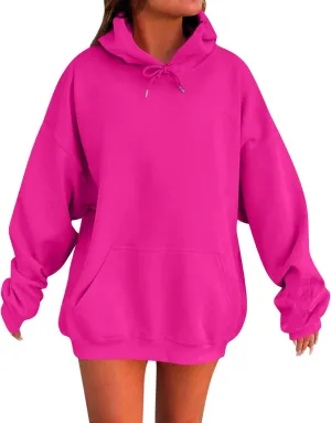Plus Size Hoodies for Women Trendy Hooded Oversized Sweatshirt Casual Comfy Cute Fleece Pullover Sweaters with Pocket