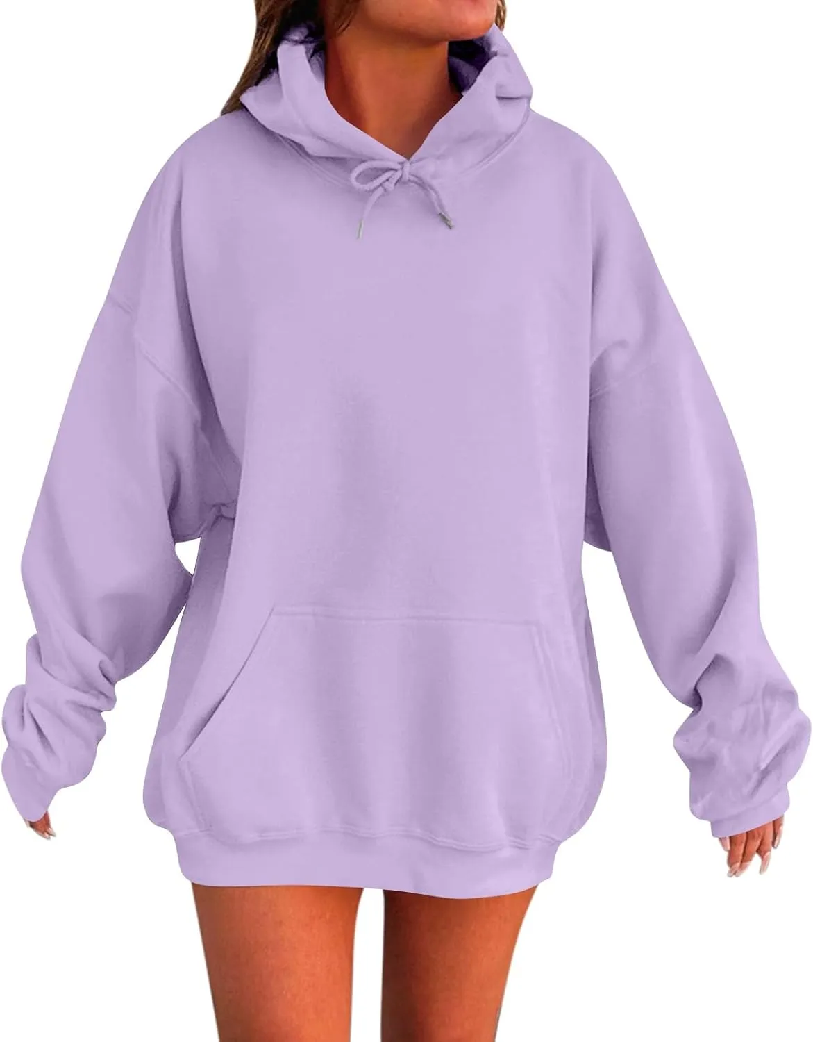 Plus Size Hoodies for Women Trendy Hooded Oversized Sweatshirt Casual Comfy Cute Fleece Pullover Sweaters with Pocket