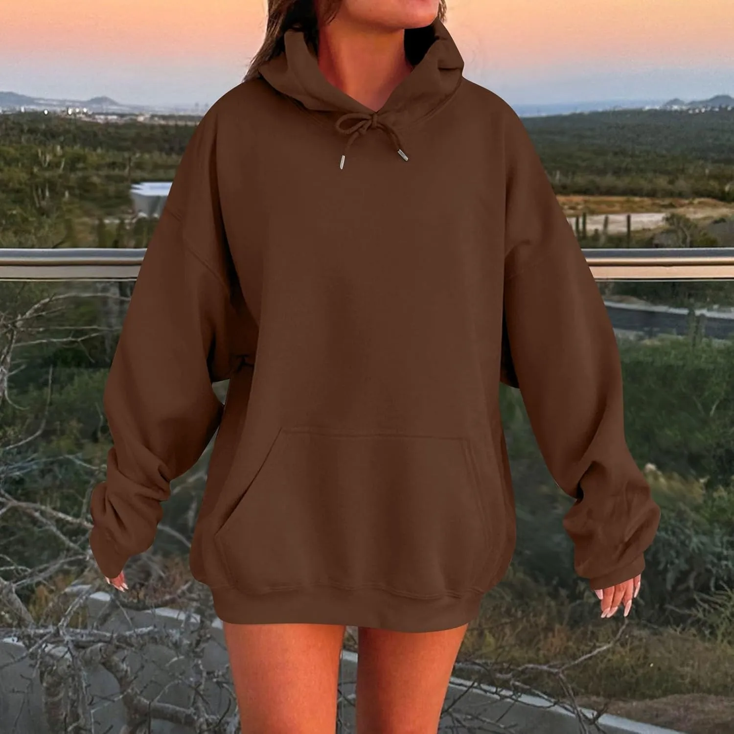 Plus Size Hoodies for Women Trendy Hooded Oversized Sweatshirt Casual Comfy Cute Fleece Pullover Sweaters with Pocket