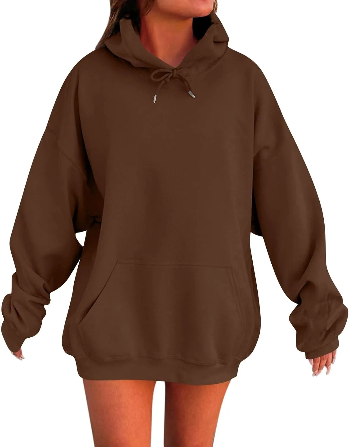 Plus Size Hoodies for Women Trendy Hooded Oversized Sweatshirt Casual Comfy Cute Fleece Pullover Sweaters with Pocket