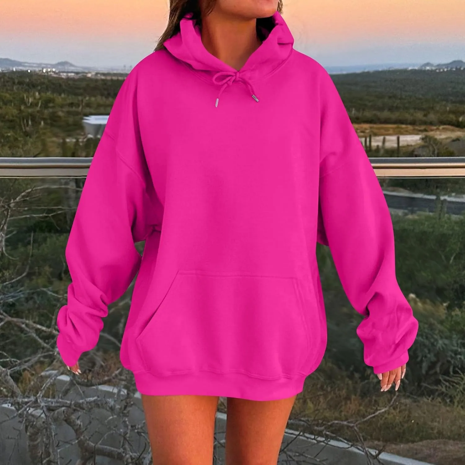 Plus Size Hoodies for Women Trendy Hooded Oversized Sweatshirt Casual Comfy Cute Fleece Pullover Sweaters with Pocket