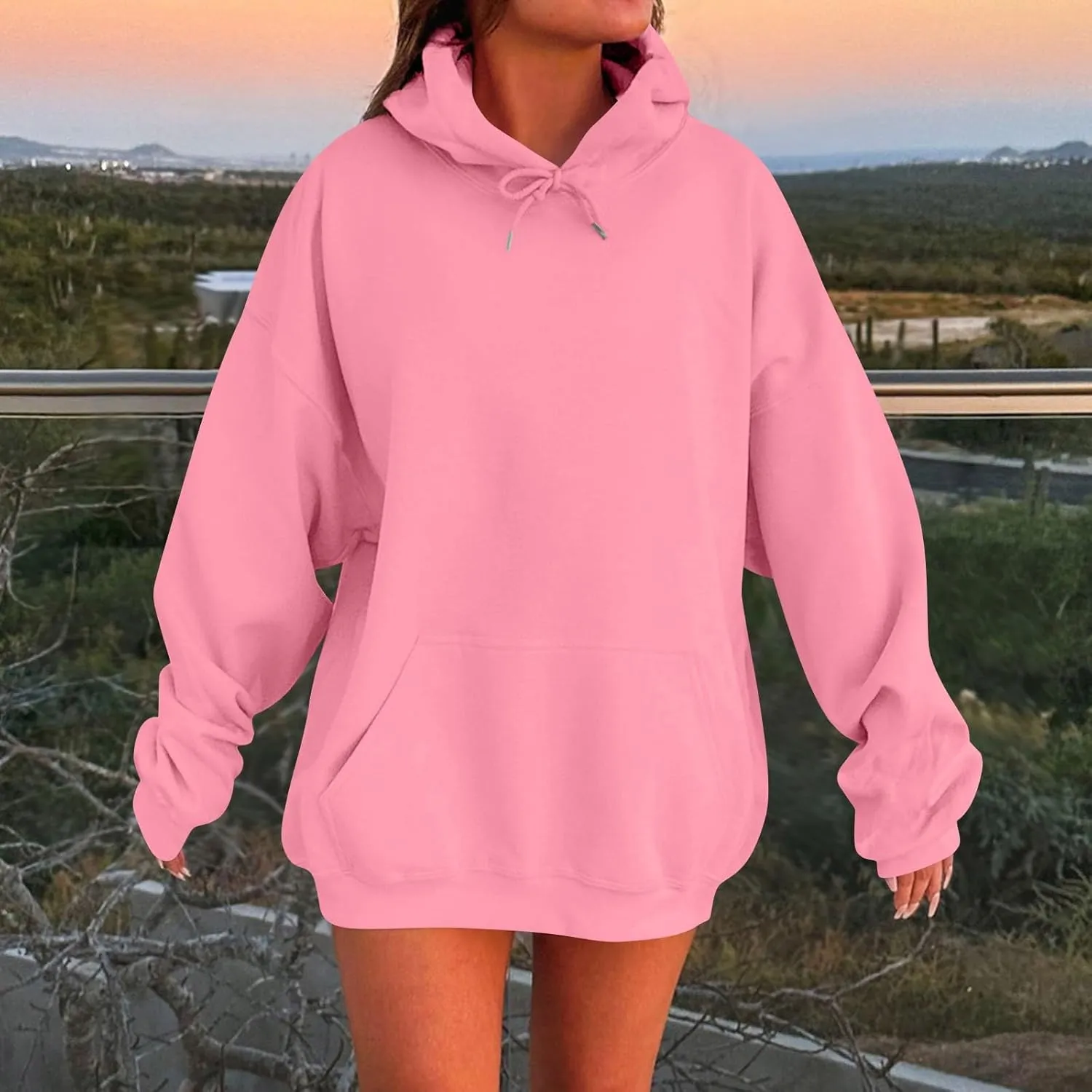 Plus Size Hoodies for Women Trendy Hooded Oversized Sweatshirt Casual Comfy Cute Fleece Pullover Sweaters with Pocket