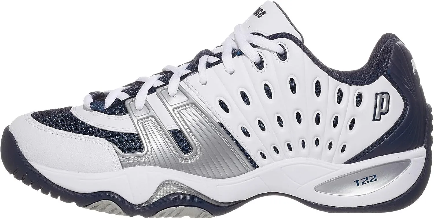 Prince T22 White/Navy/Silver Men's Shoes