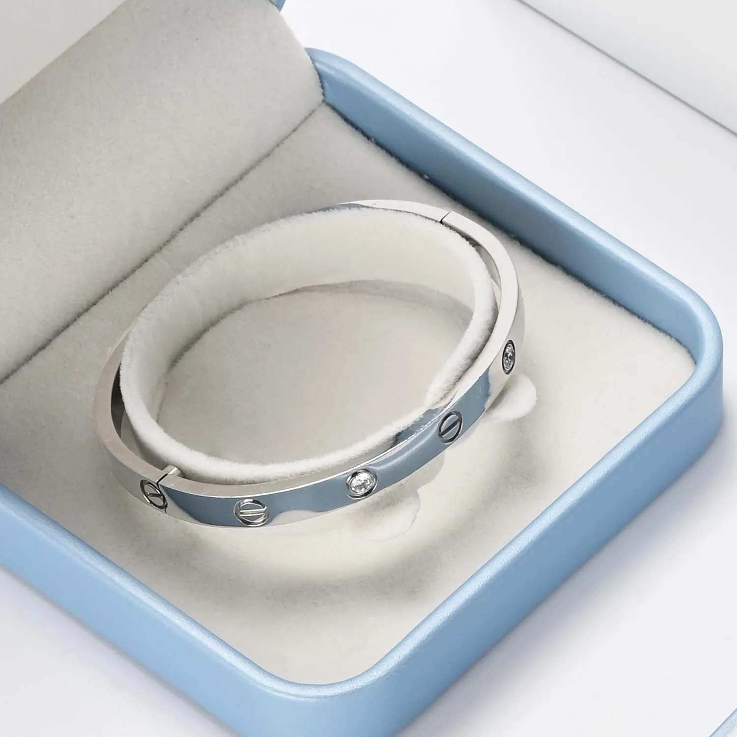 PU Leather Small Jewelry Gift Box for Bracelet Blue Jewelry Bracelet Bangle Gift Box