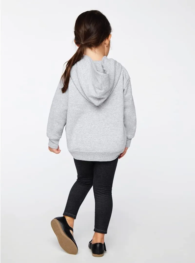 RABBIT SKINS Toddler Fleece Long Sleeve Hooded Pullover Sweatshirt with Side Seam Pockets