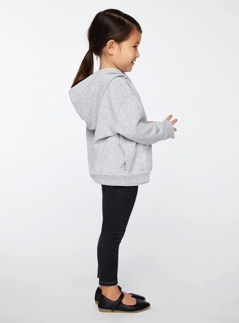 RABBIT SKINS Toddler Fleece Long Sleeve Hooded Pullover Sweatshirt with Side Seam Pockets