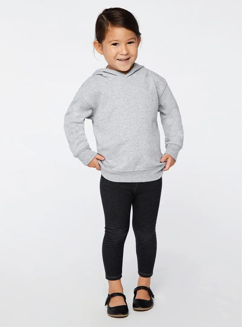 RABBIT SKINS Toddler Fleece Long Sleeve Hooded Pullover Sweatshirt with Side Seam Pockets
