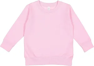 RABBIT SKINS Toddler Fleece Long Sleeve Pullover Sweatshirt, Pink, 3T