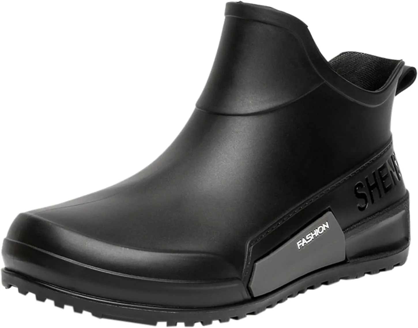 Rain Boots Couples Students Work Fishing Non Slip Warm Rubber Shoes Rain Boots Woman Short Flat Boots Barefoot Shoes