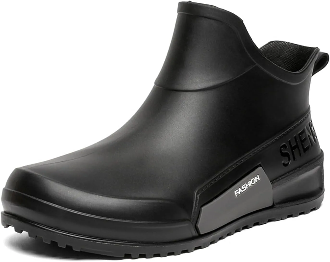 Rain Boots Couples Students Work Fishing Non Slip Warm Rubber Shoes Rain Boots Woman Short Flat Boots Barefoot Shoes