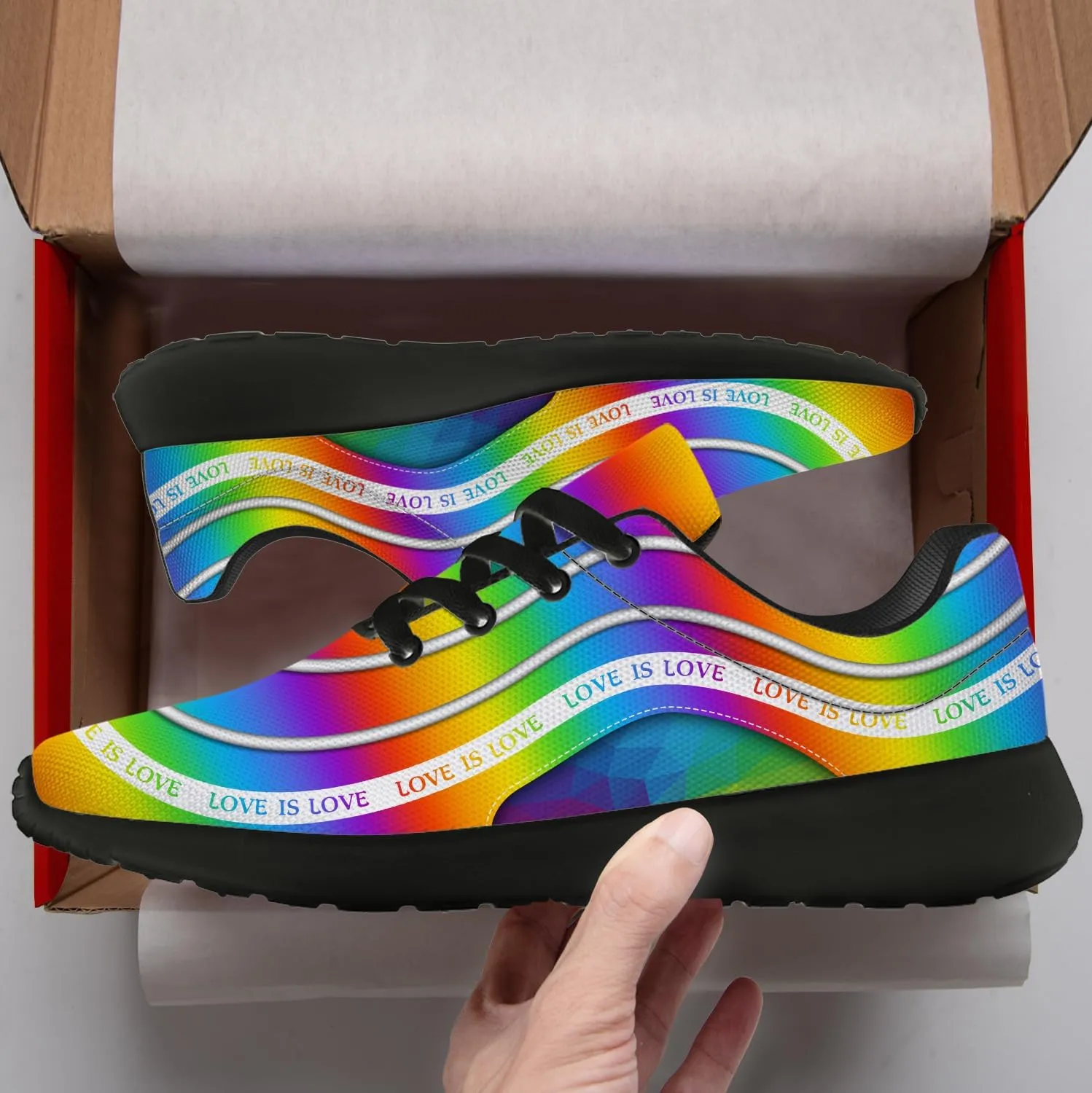 Rainbow Shoes for Women Men Running Shoes Lightweight Tennis Walking Sneakers Gifts for Him Her