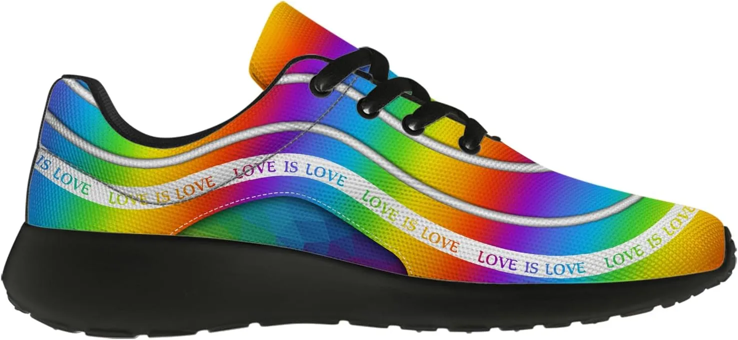 Rainbow Shoes for Women Men Running Shoes Lightweight Tennis Walking Sneakers Gifts for Him Her