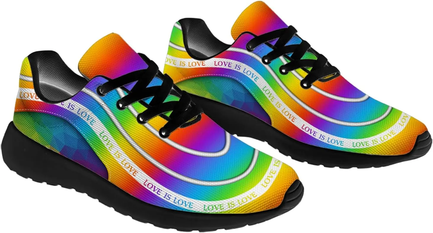Rainbow Shoes for Women Men Running Shoes Lightweight Tennis Walking Sneakers Gifts for Him Her