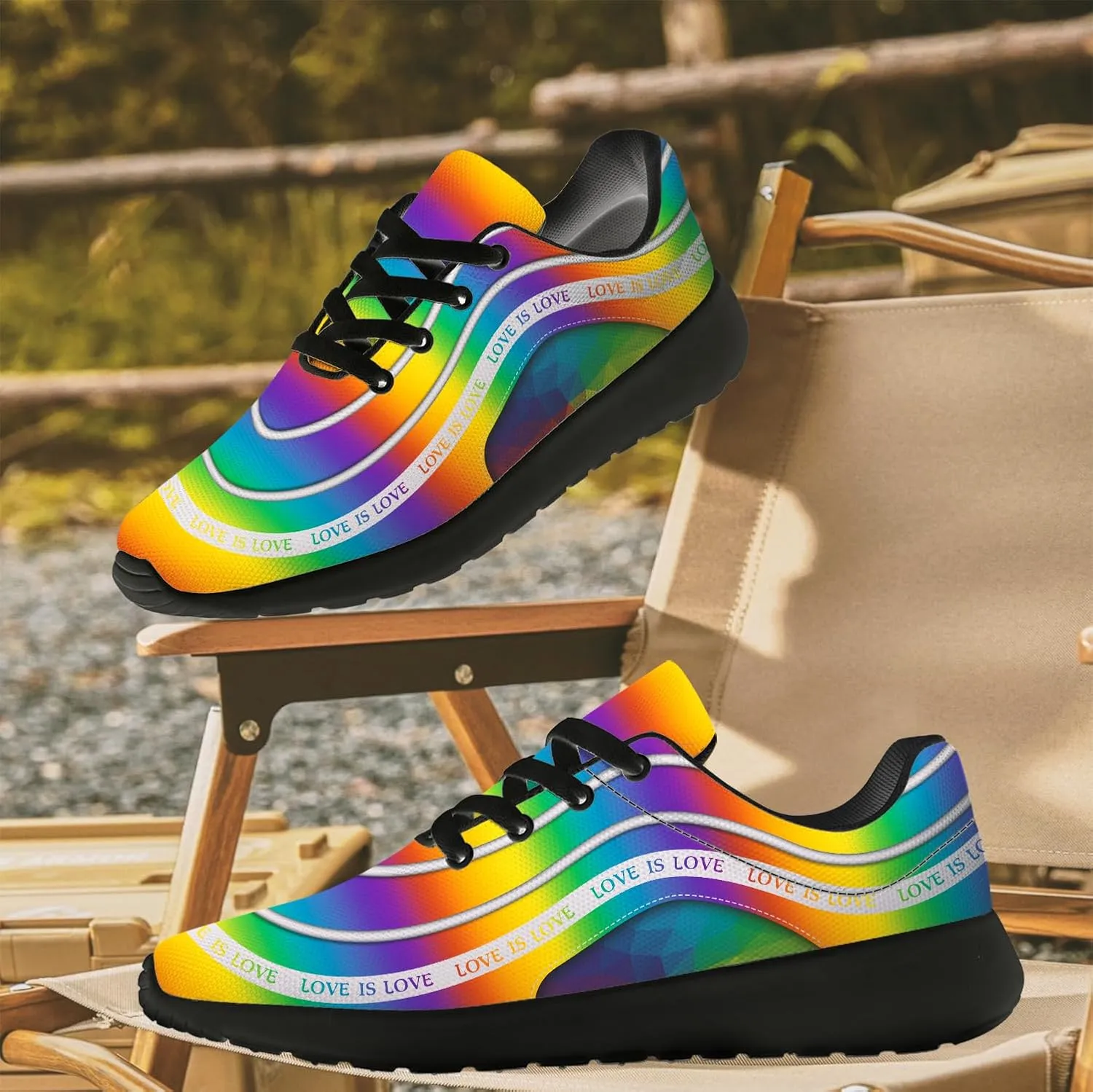 Rainbow Shoes for Women Men Running Shoes Lightweight Tennis Walking Sneakers Gifts for Him Her