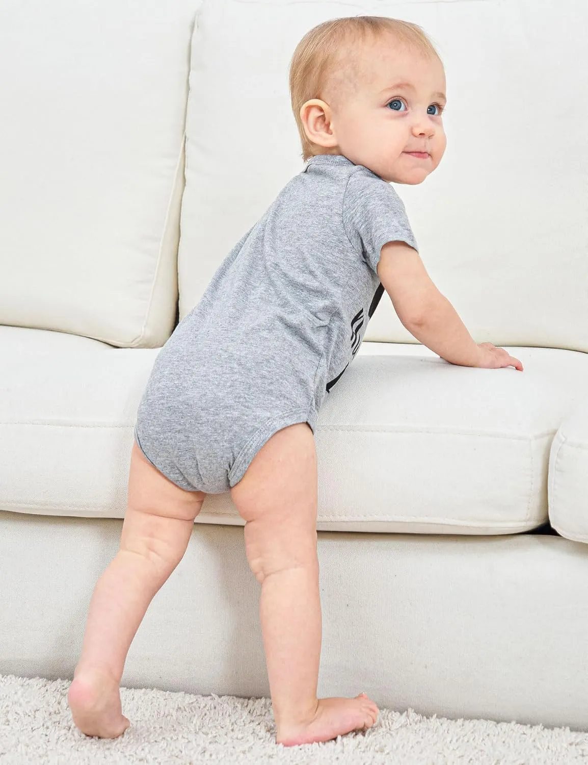 RAISEVERN Baby Boys Girls Clothes Infant Romper Newborn Bodysuits Funny Outfit 0-12 Months