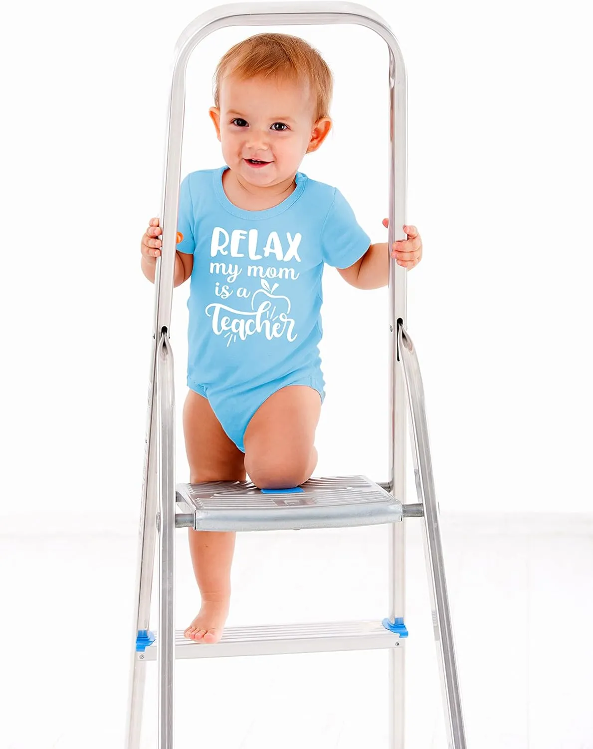 Relax My Mom Is A Teacher Baby Bodysuit Funny Cute Infant Clothes Outfit Newborn Boys Girls