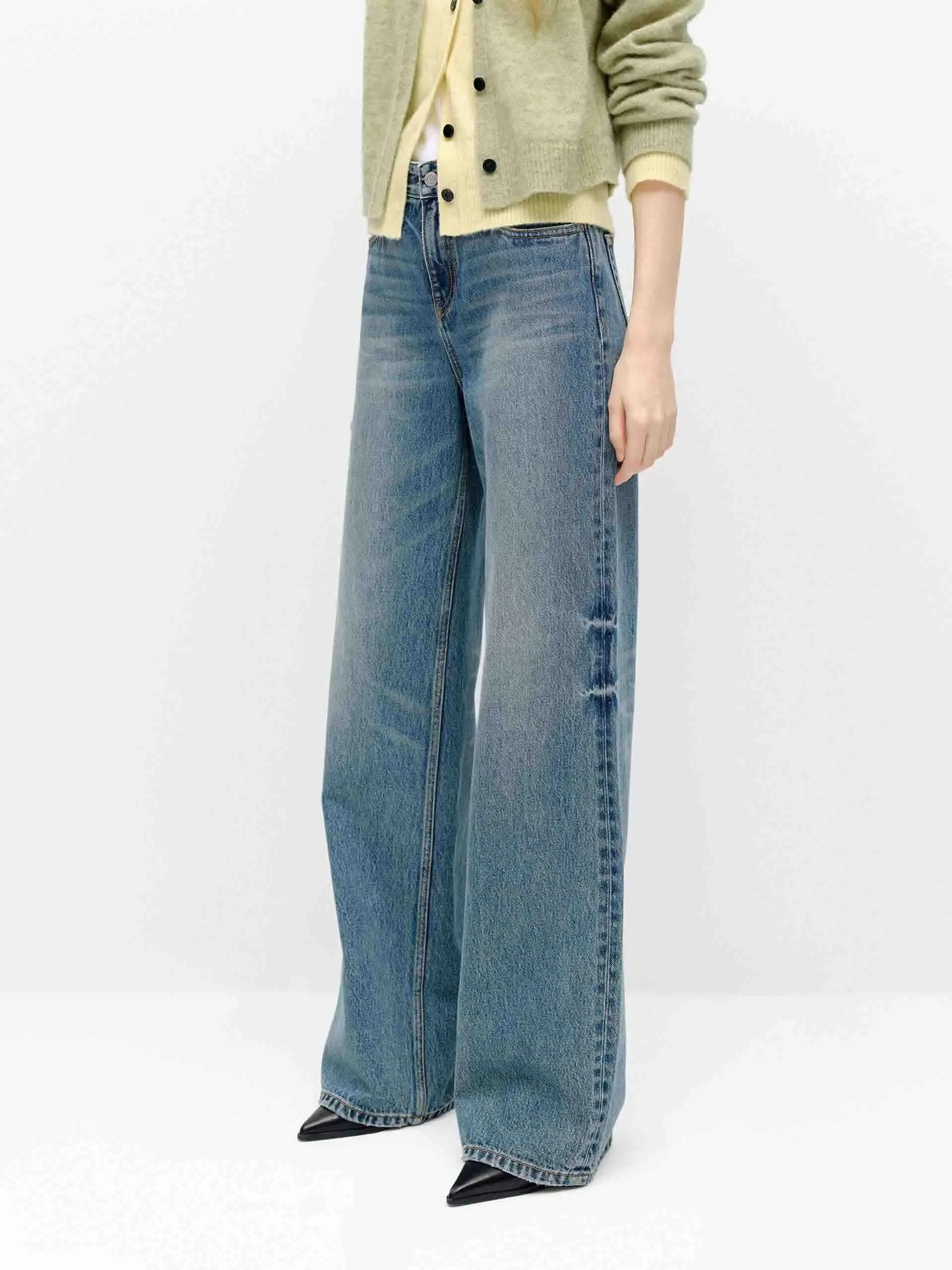 Relaxed Cotton Straight Jeans