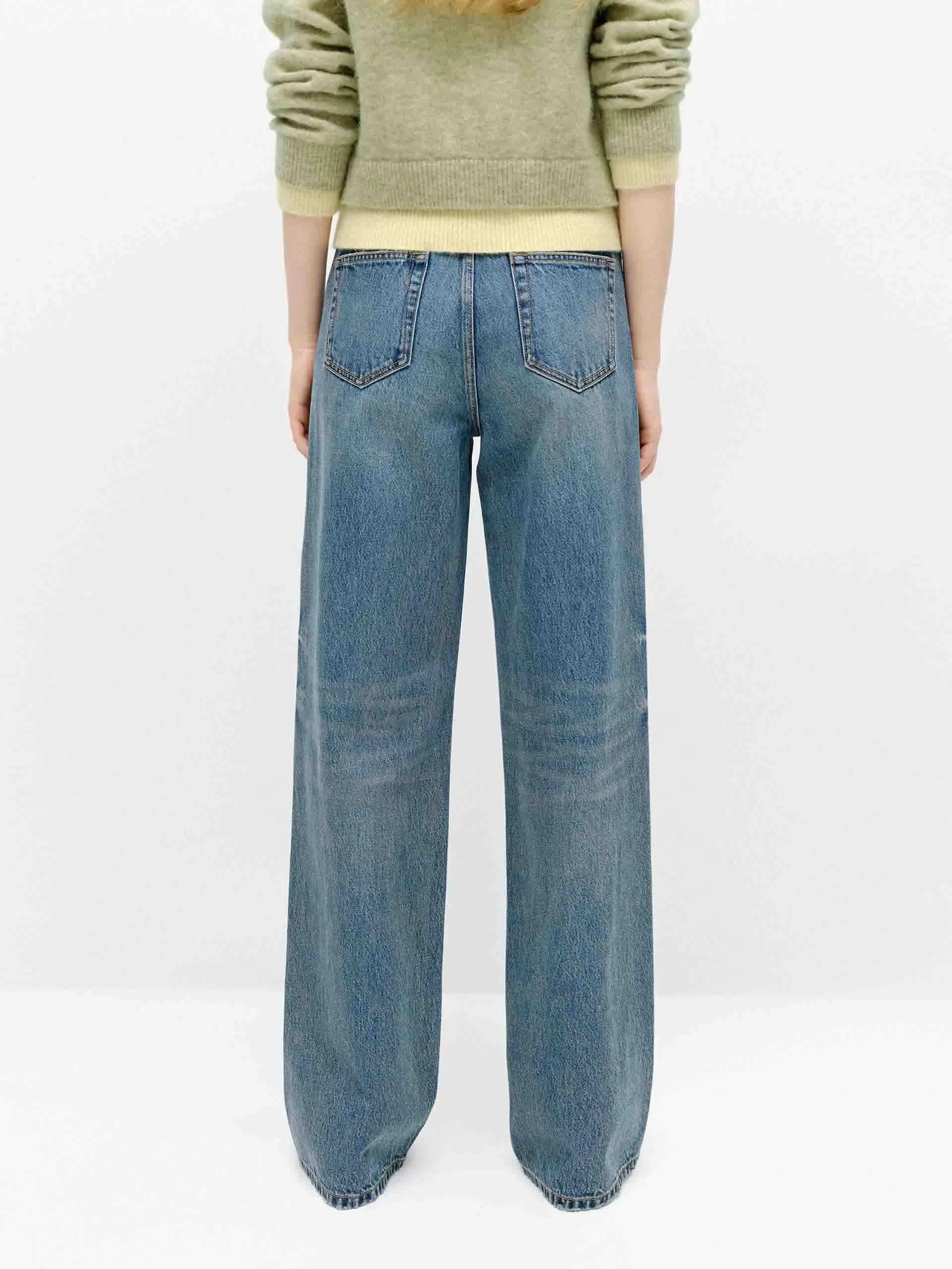 Relaxed Cotton Straight Jeans