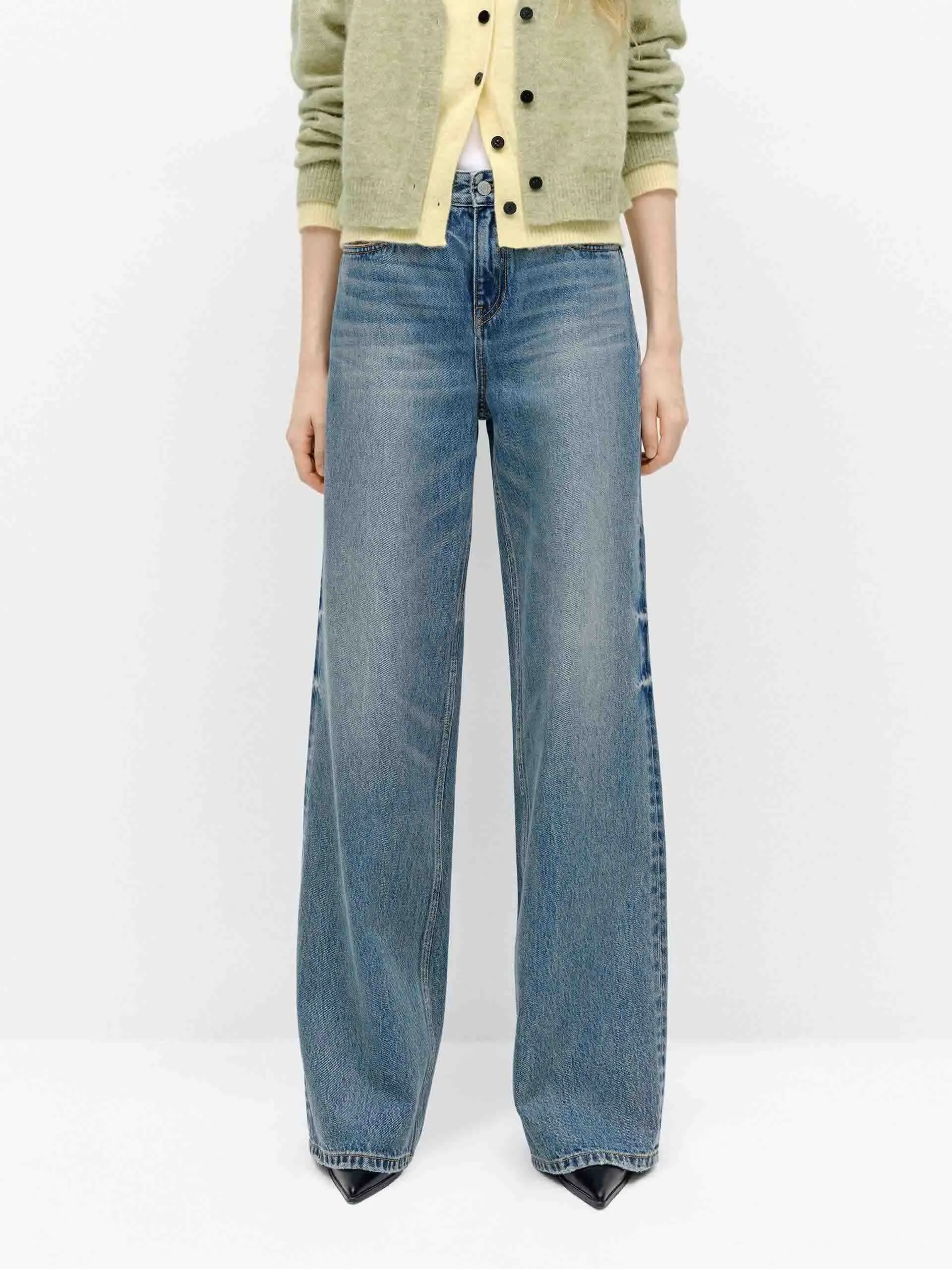 Relaxed Cotton Straight Jeans