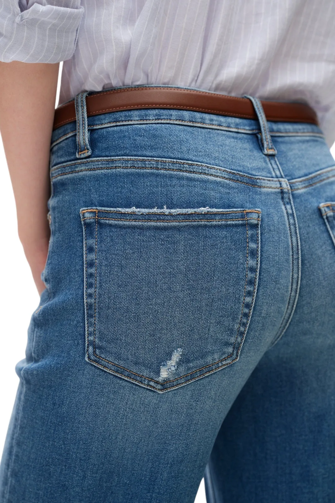 Relaxed Straight Crop Bayeas Jeans