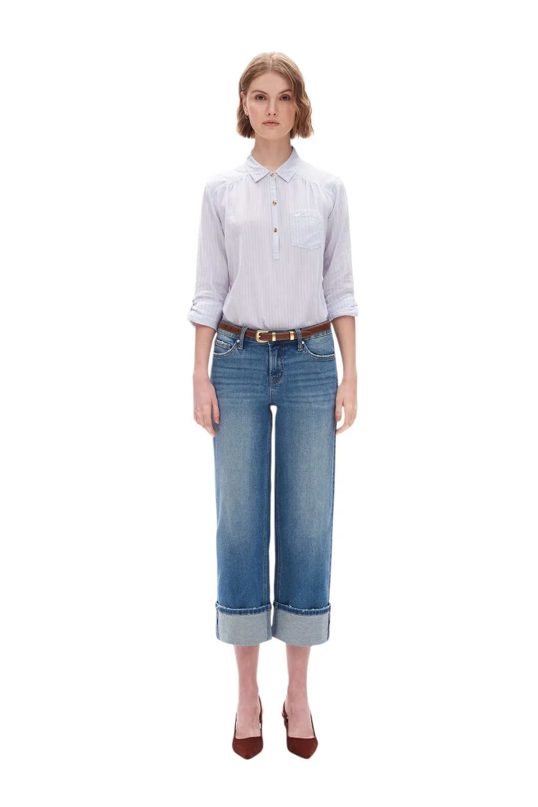 Relaxed Straight Crop Bayeas Jeans