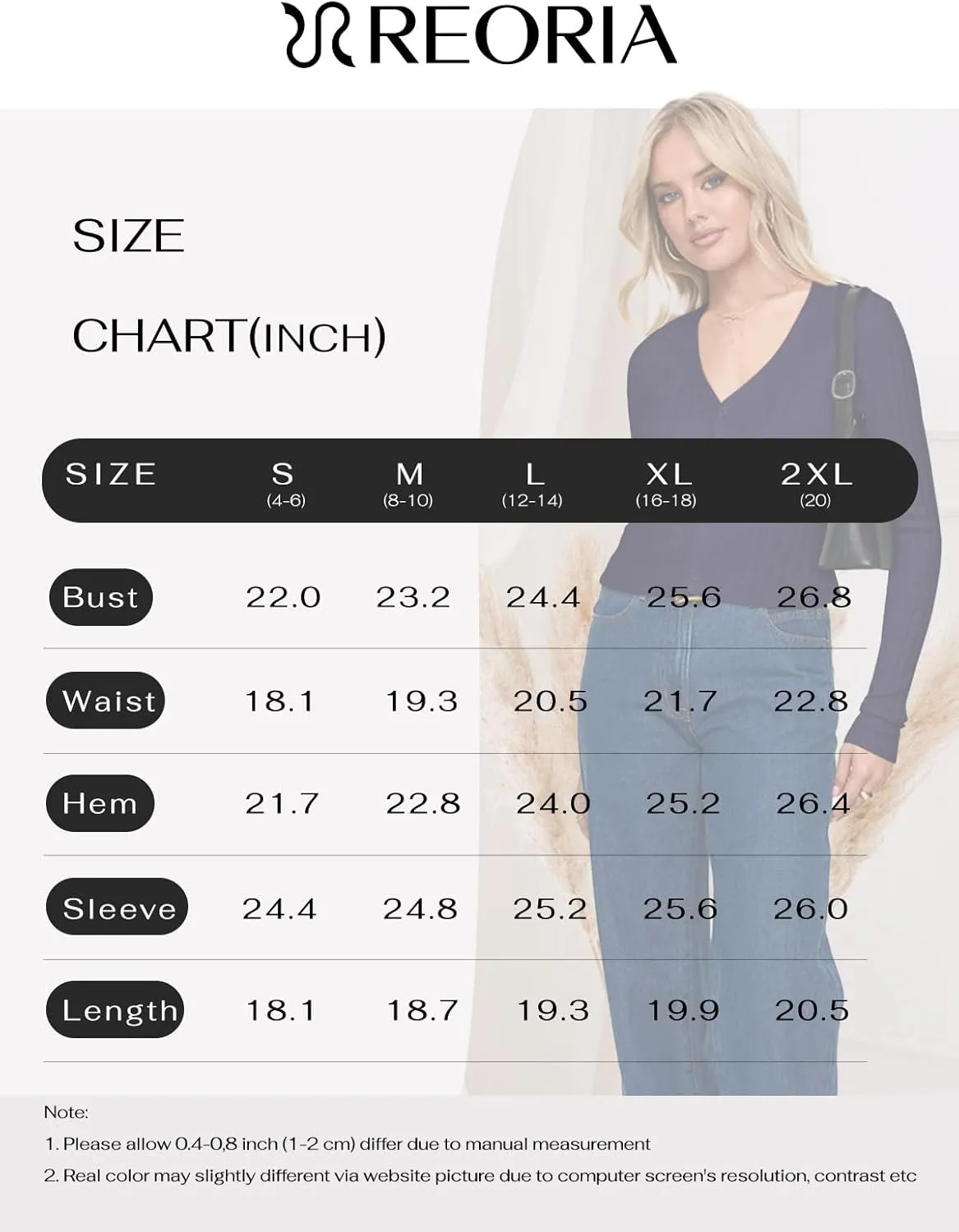 REORIA Women's Trendy V Neck Open Front Lightweight Button Down Knit Cardigan Long Sleeve Cropped Sweaters Fall Outfits