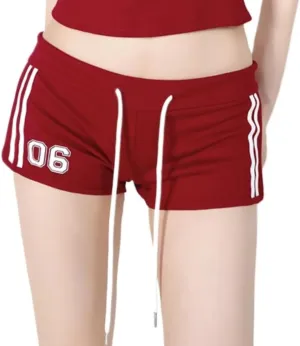 RICHTRUE Drawstring Track Shorts Y2k Jersey SweatShorts Trendy Boxer Shorts Women Summer Sports Shorts Micro Booty Shorts