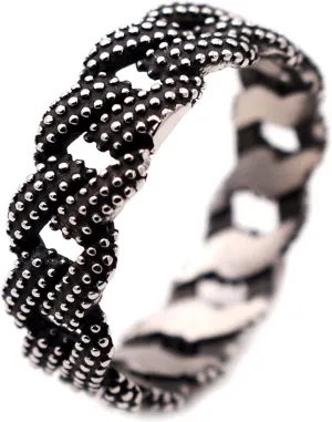 Ring Jewelry Accessories, Vintage Engagement Rings Vintage Dot Chain Ring Stainless Steel Mens Jewelry