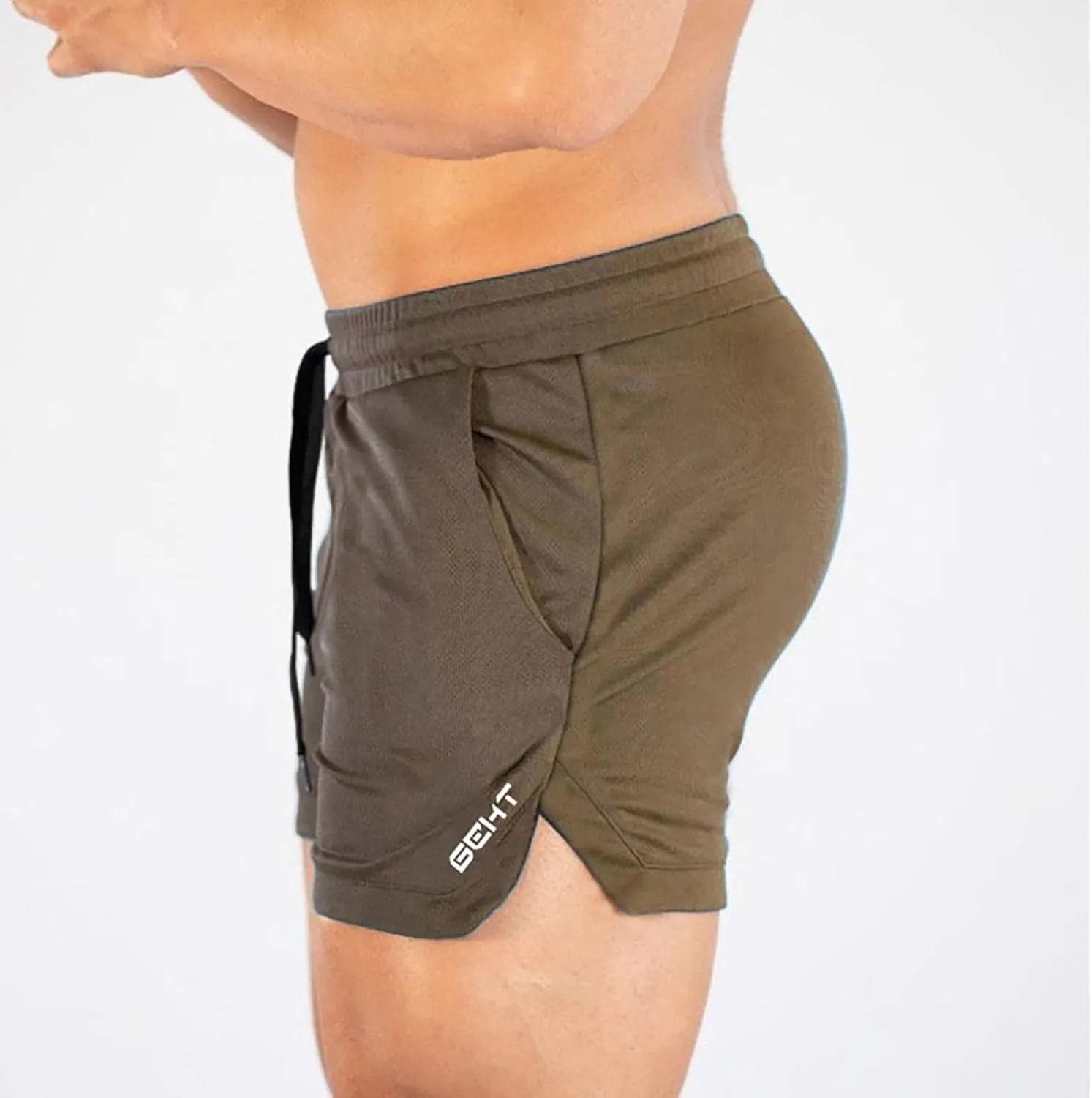 Running Shorts for Men Drawstring Shorts with Pockets Bodybuilding Shorts Gym Short Bottoms Work Shorts for Men
