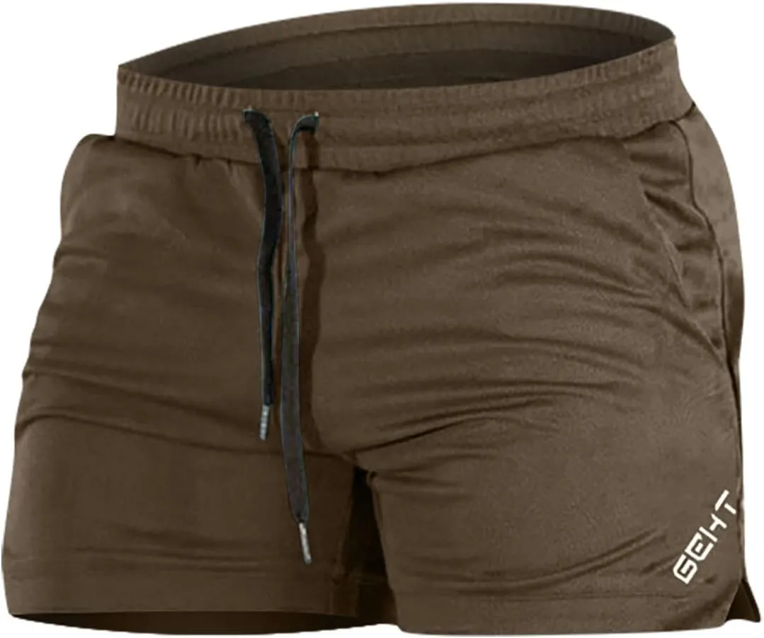 Running Shorts for Men Drawstring Shorts with Pockets Bodybuilding Shorts Gym Short Bottoms Work Shorts for Men